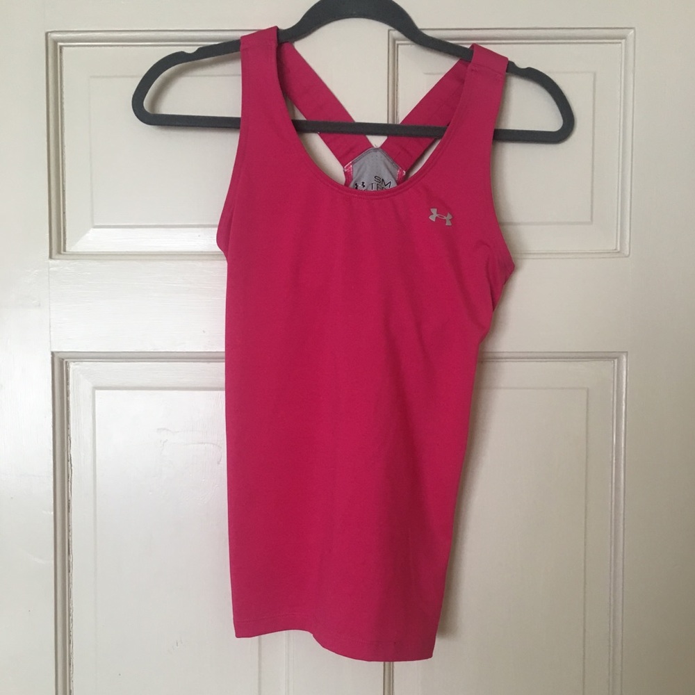 NWOT Under Armour Bright Pink Support Workout Tank